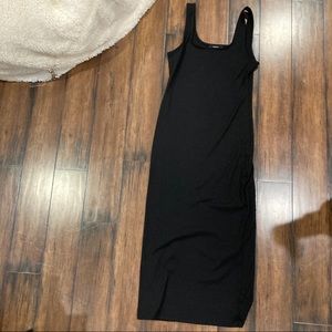 Super cute Forever 21 black ribbed midi dress!!!